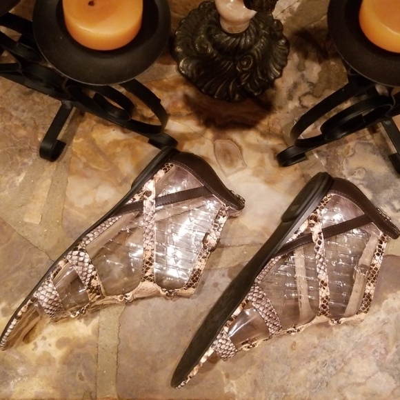 Franco Sarto Animal Print Gladiator Sandals - Picture 3 of 6